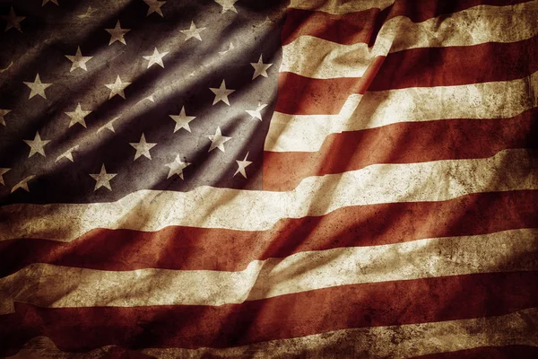 Шорсткий американський прапор — стокове фото