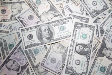 çeşitli Amerikan banknotlar