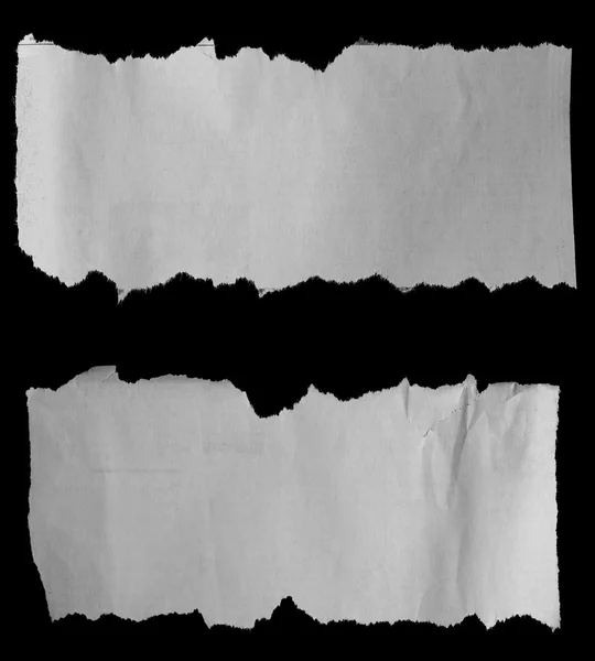 Две порванные бумаги — стоковое фото