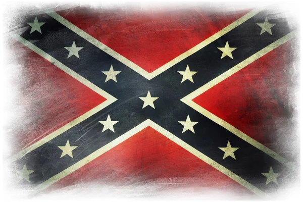 Confederate flag on white — Stock Photo, Image