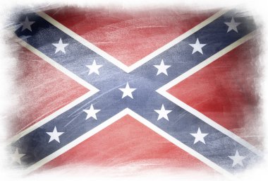 Confederate flag on white clipart