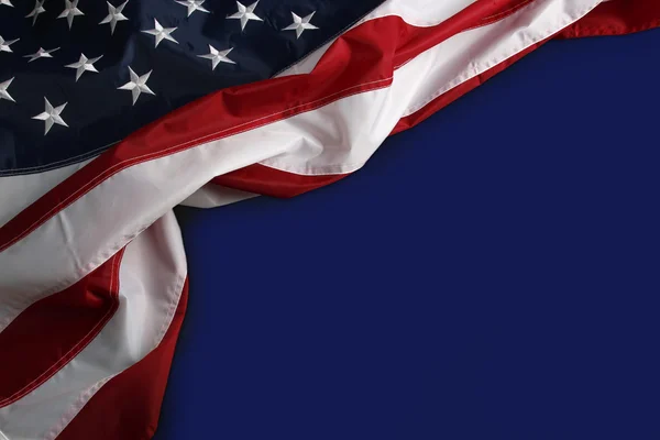 American flag on blue — Stock Photo, Image