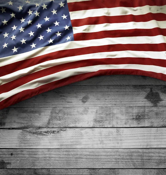 Amerykańską flagę na deski — Zdjęcie stockowe