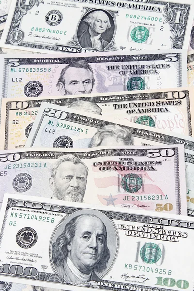 Assorted American banknotes — Stock Photo, Image