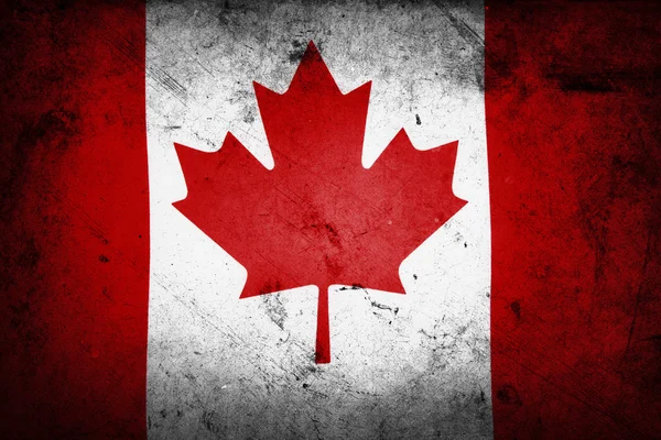 Grunge Bandera de Canadá —  Fotos de Stock