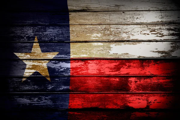 Drapeau Texas sur les planches — Photo