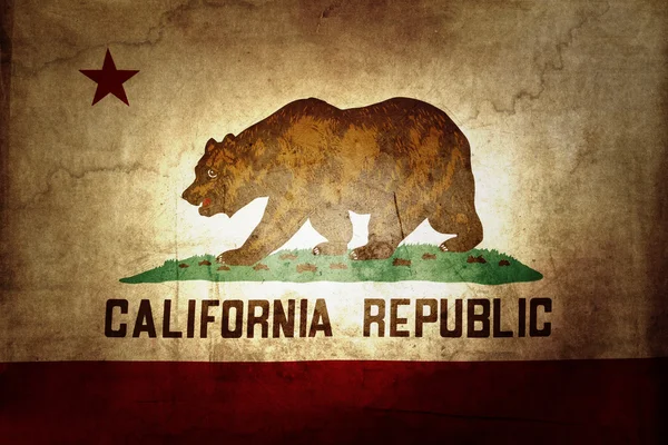 Прапор Каліфорнії гранж — стокове фото
