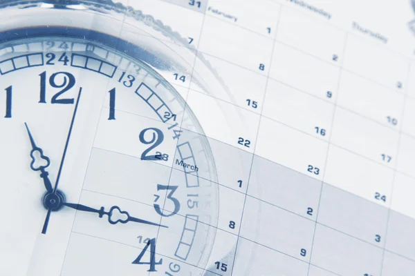 Clock and calendar — Stock Photo, Image