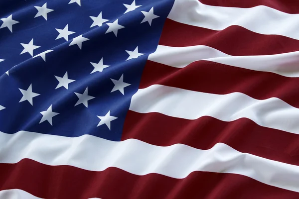 Gekräuselte US-Flagge — Stockfoto