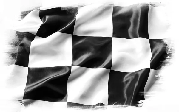 Schwarz-weiße Flagge — Stockfoto