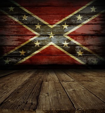 Confederate flag on wall clipart