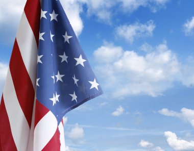 Amerikan bayrağı ve gökyüzü
