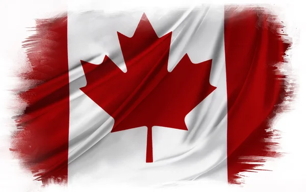 Silky Canadian flag — Stock Photo, Image