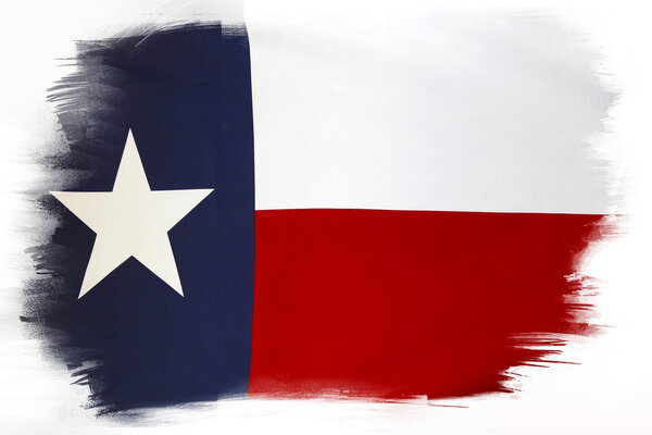 Texas flag on white