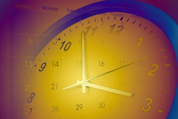 Clock and calendar — Stock Photo, Image