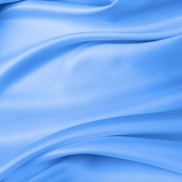 Blue silk fabric — Stock Photo, Image