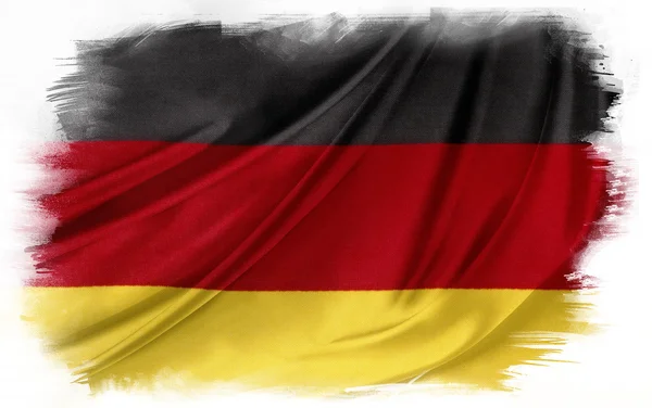 Seidige deutsche Fahne — Stockfoto