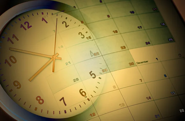 Clock and calendar — Stock Photo, Image