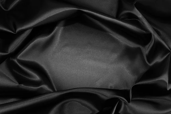 Black silk fabric — Stock Photo, Image