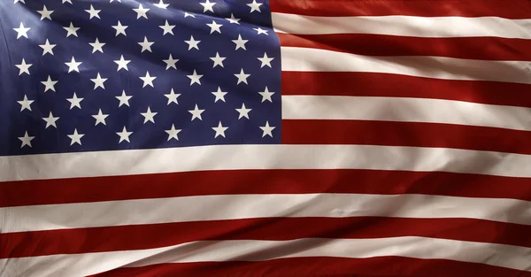 Gekräuselte US-Flagge — Stockfoto