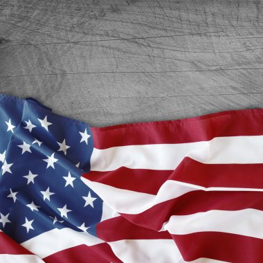 ahşap üzerine Amerikan bayrağı
