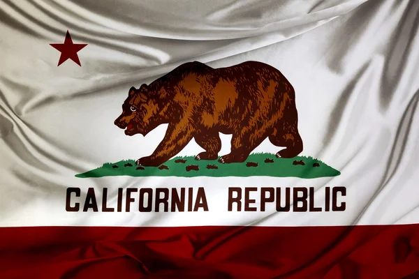 Silky California flag — Stock Photo, Image