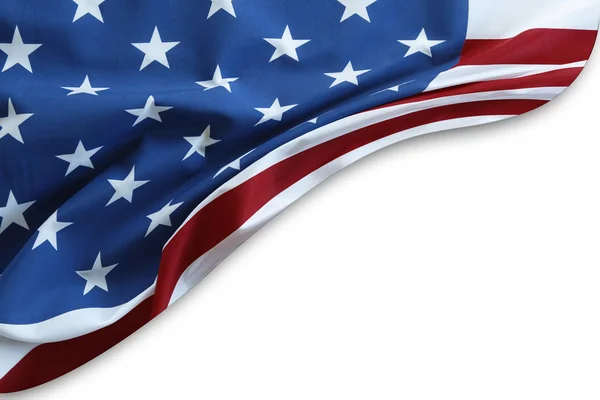 USA vlag op wit — Stockfoto