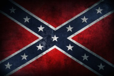 Grunge confederate flag clipart