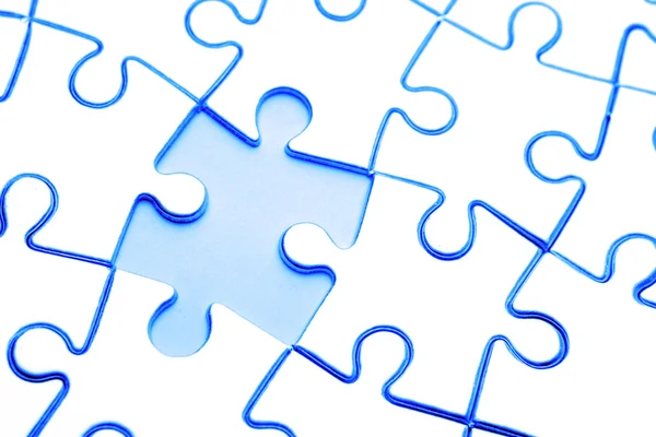 Jigsaw puzzle gap — Stock Photo, Image