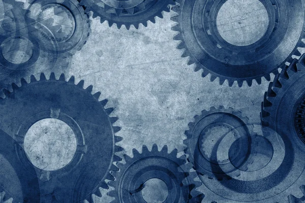 Gears on blue background — Stock Photo, Image