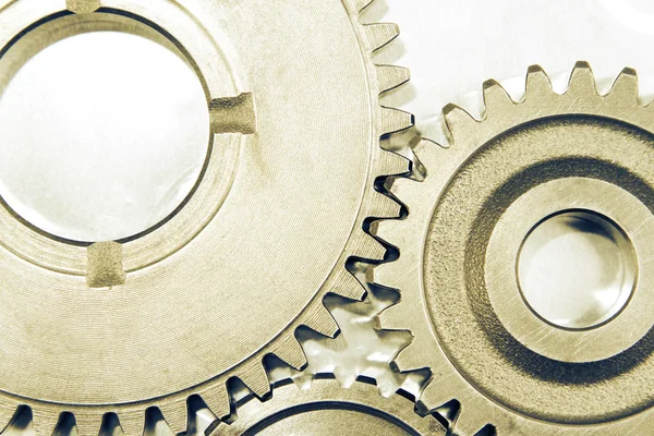 Three steel gears — Stock Photo, Image