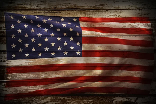 American flag on boards — Stock Photo, Image