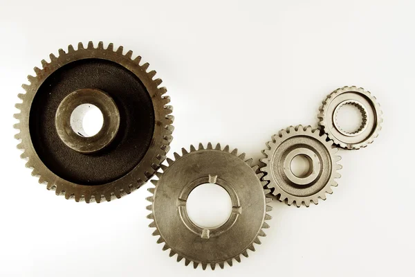Four steel gears — Stock Photo, Image