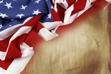 Kağıt üzerinde Amerikan bayrağı