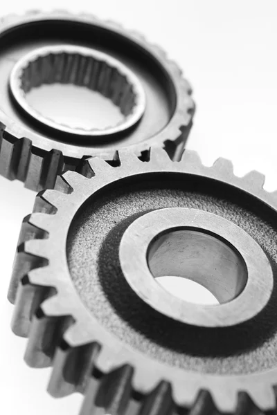 Two steel gears — Stock Photo, Image