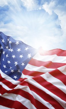 gökyüzü Amerikan bayrağı