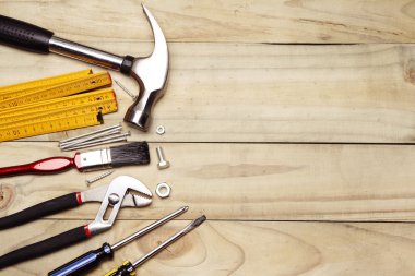 Tools on wood