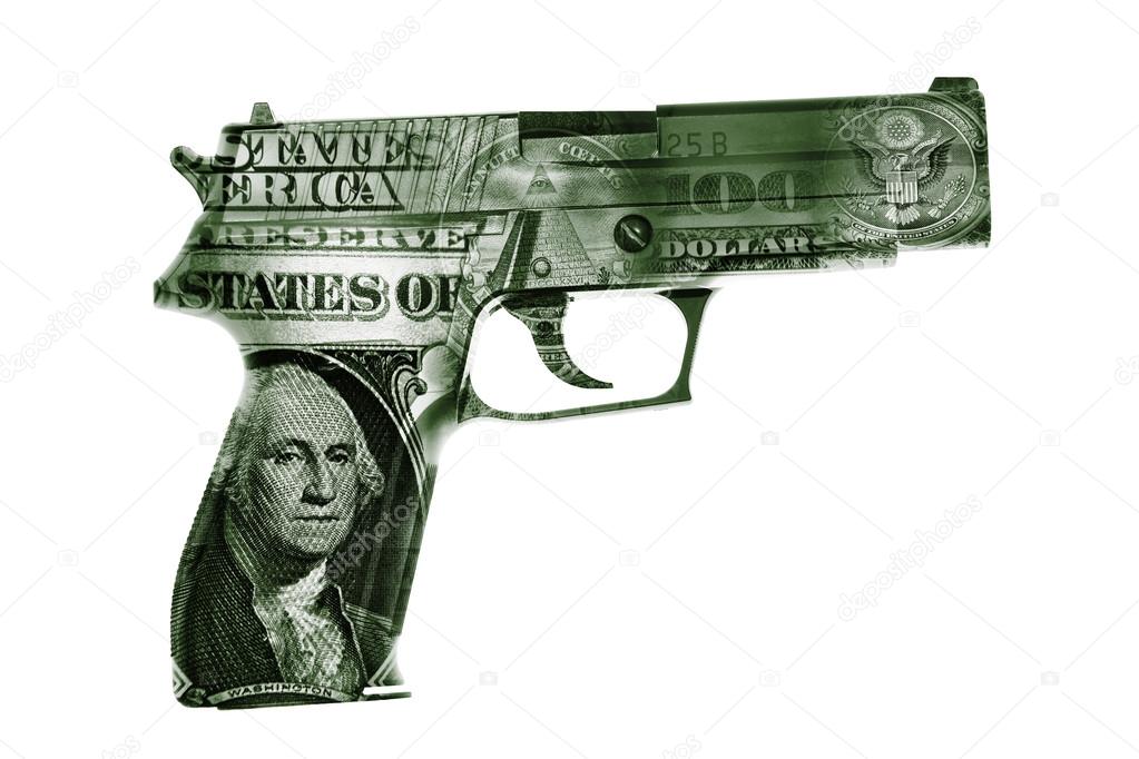 Cash on gun 