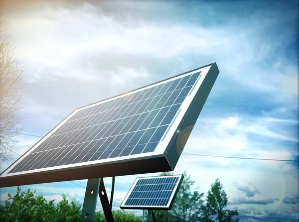 Yeni Fotovoltaik Güneş Paneli — Stok fotoğraf