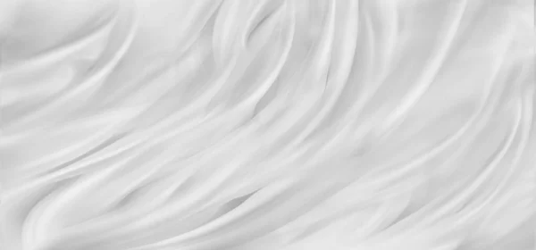 Closeup Rippled White Silk Fabric Lines — Stock Photo, Image