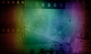 Renkli film negatif çerçeve arka planı