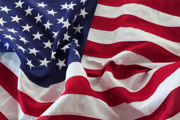 Close Rippled American Flag — Stock Photo, Image