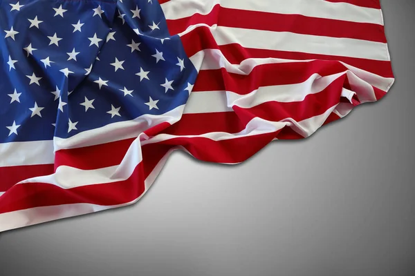 American Flag Grey Background — Stock Photo, Image