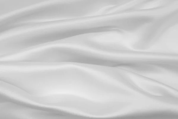 Closeup Rippled White Silk Fabric Lines — Stock Photo, Image