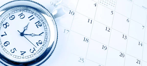 時計とカレンダーのページ番号 — ストック写真