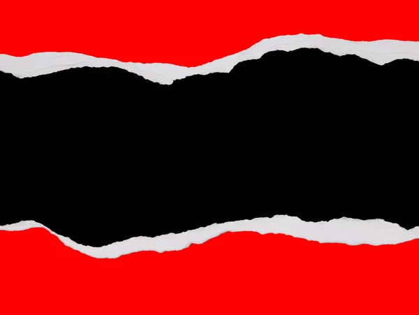 Hole Ripped Paper Black Background — Stock Photo, Image