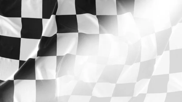 Checkered Preto Branco Bandeira Corrida — Fotografia de Stock