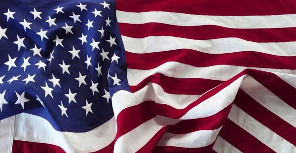 Close Rippled American Flag — Stock Photo, Image