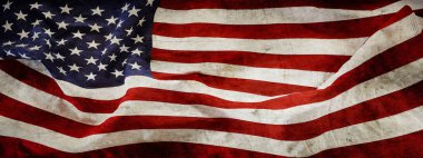 Grunge Amerikan bayrağına yakın çekim