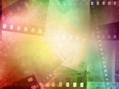 Renkli film negatif çerçeve arka planı
